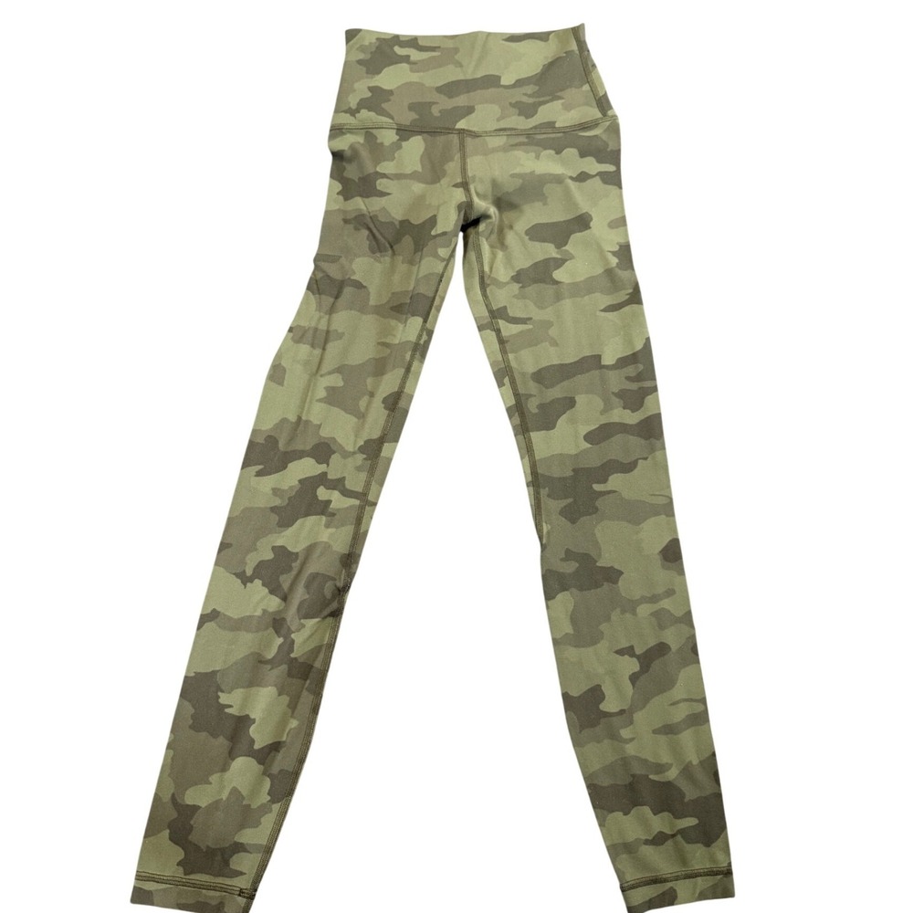 Lululemon Align Leggings Size 2 Green Camo High Rise 25 Inseam Yoga Pants - Picture 1 of 5